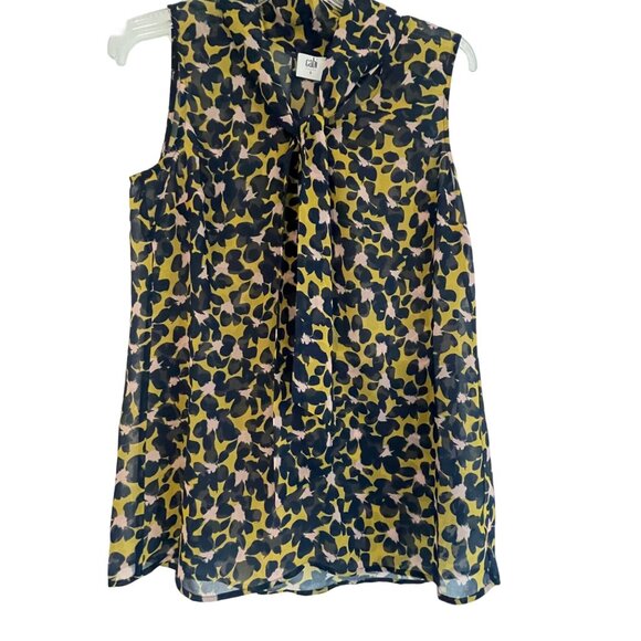 Cabi Women's Sleeveless Blouse Size S Leopard Print Polyester - Picture 2 of 7